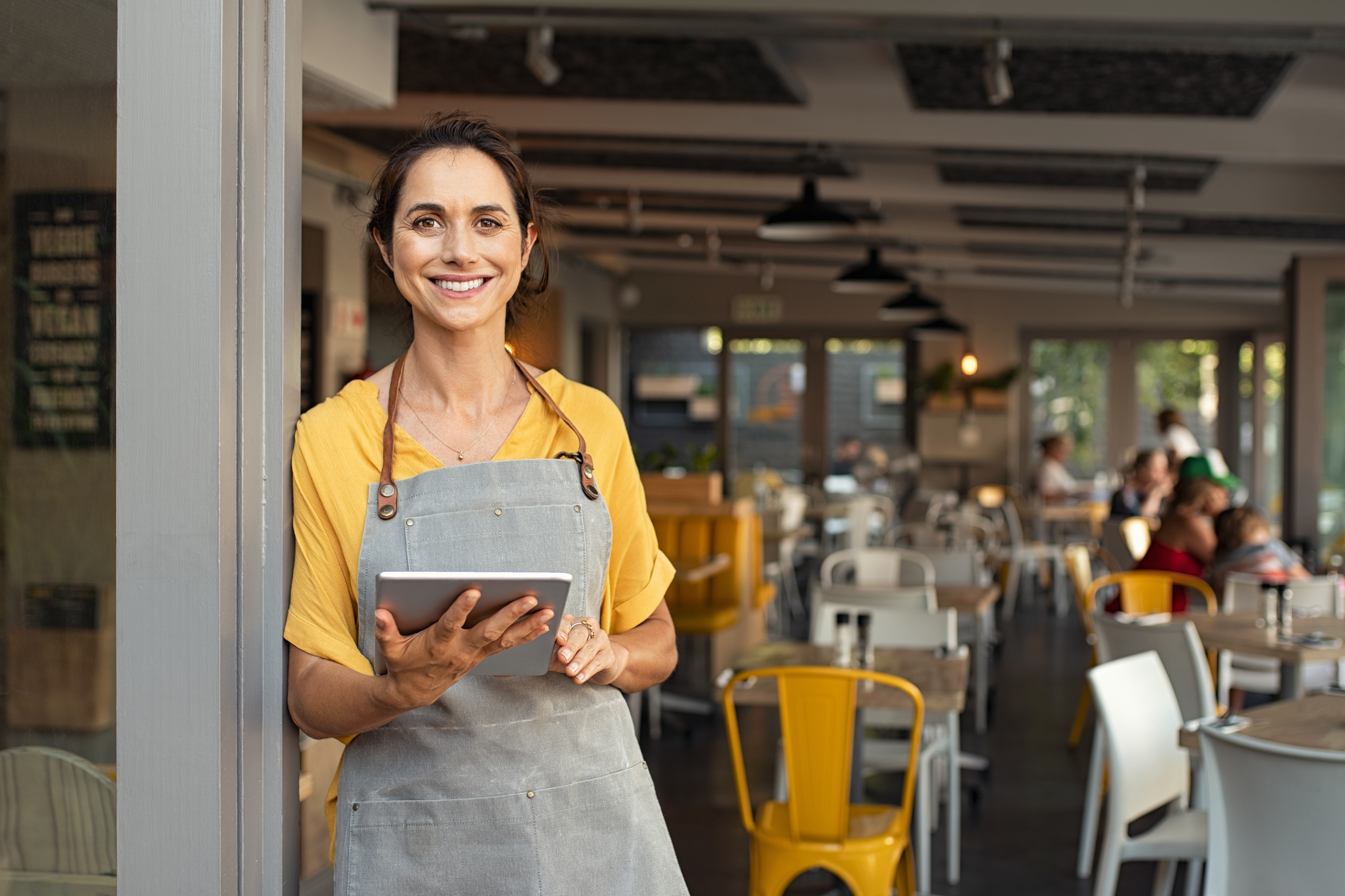 Female in resturant